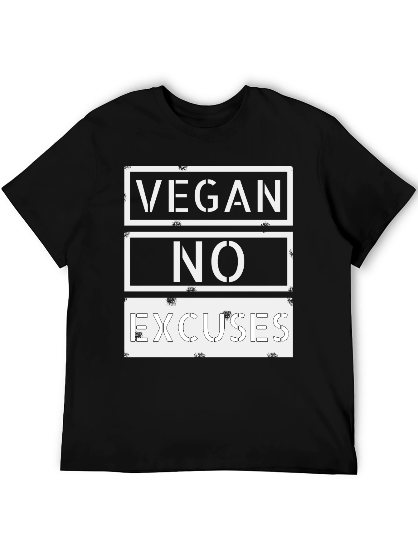 Vegan No Excuses Graphic Tee - Black Casual T-Shirt