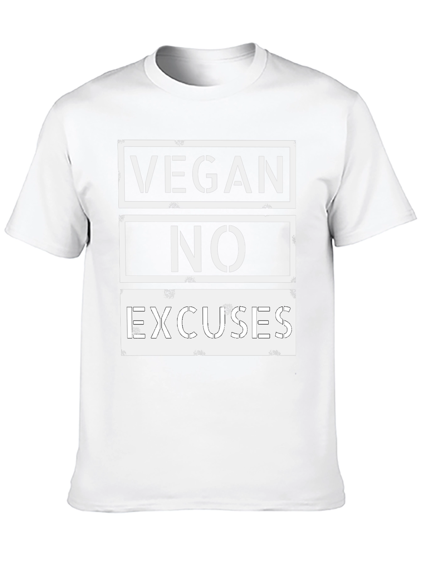Vegan No Excuses Graphic Tee - Black Casual T-Shirt