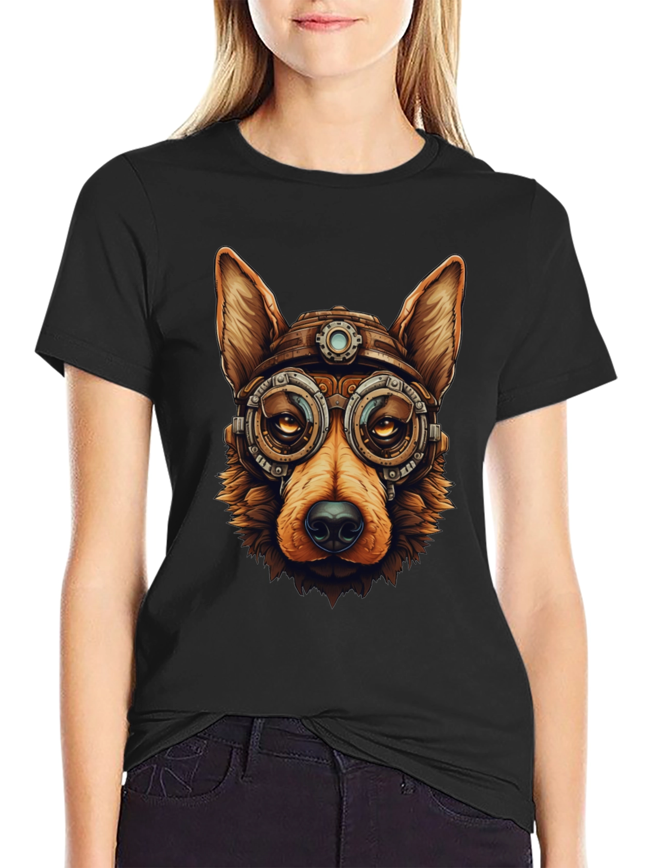 Steampunk Dog T-Shirt - Cool Graphic Tee