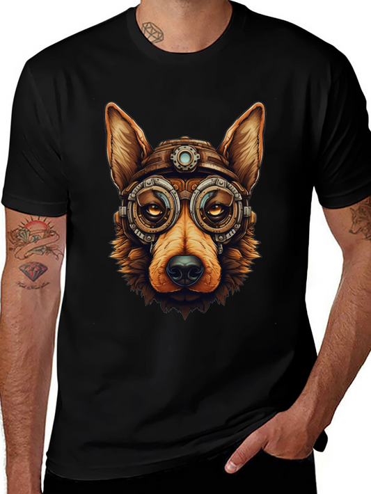 Steampunk Dog T-Shirt - Cool Graphic Tee
