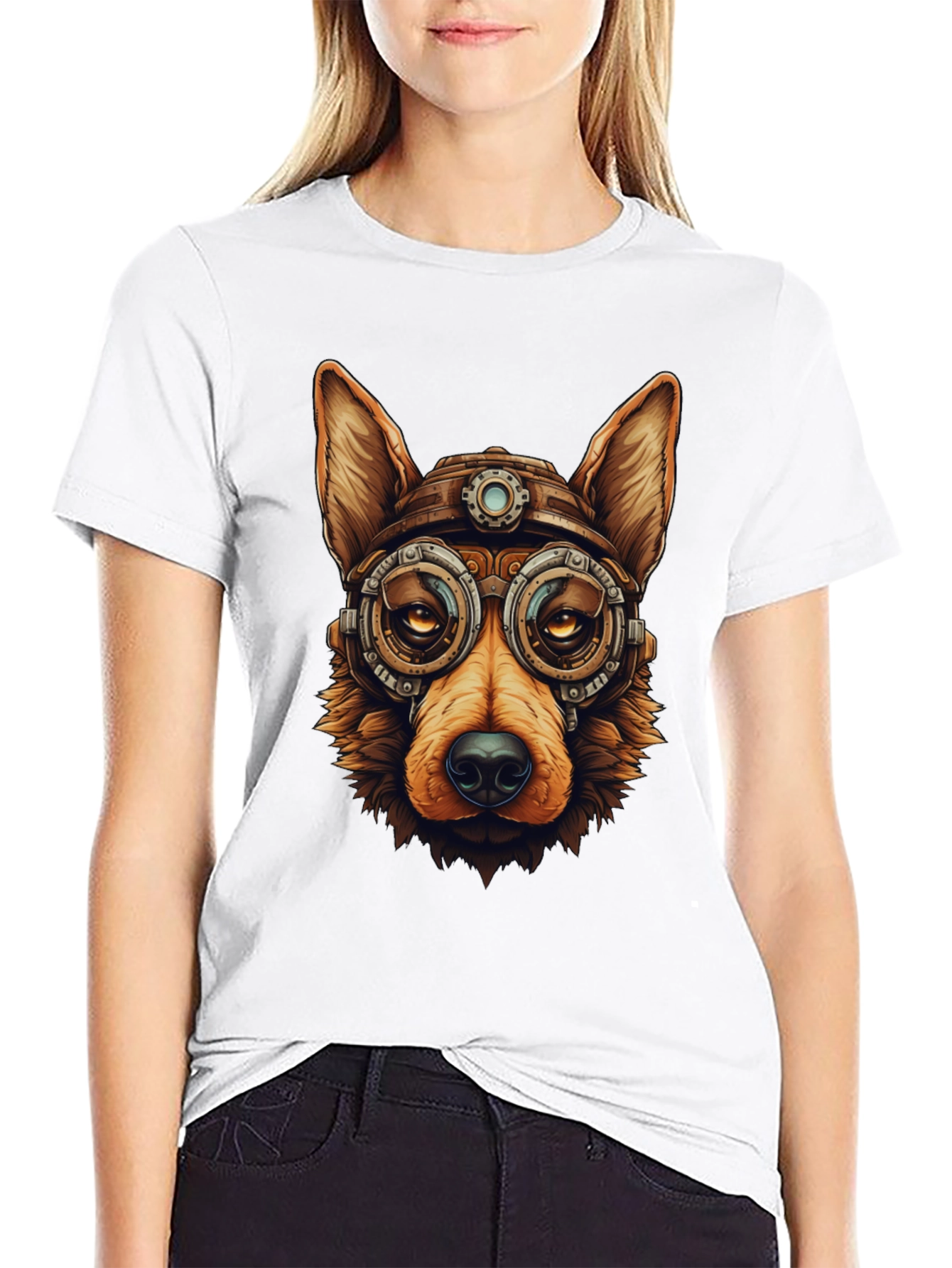 Steampunk Dog T-Shirt - Cool Graphic Tee