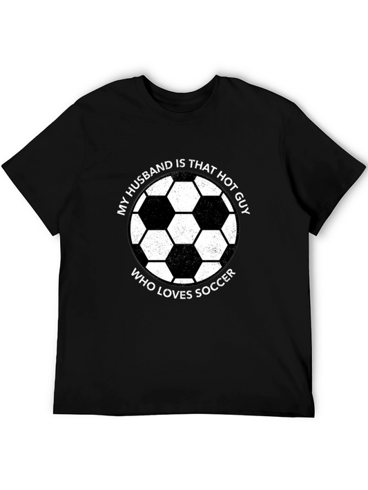 Funny Soccer Husband Graphic T-Shirt