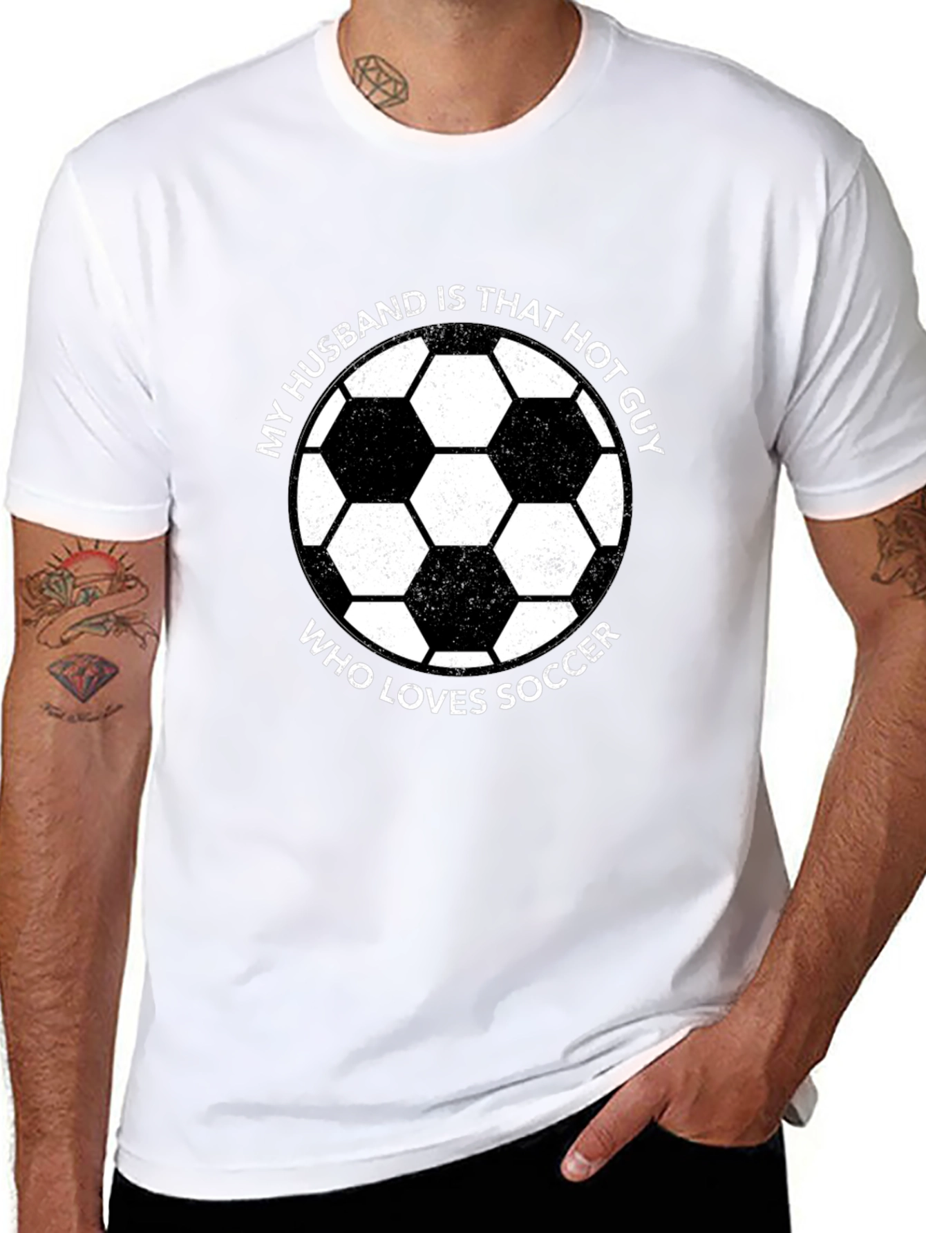 Funny Soccer Husband Graphic T-Shirt