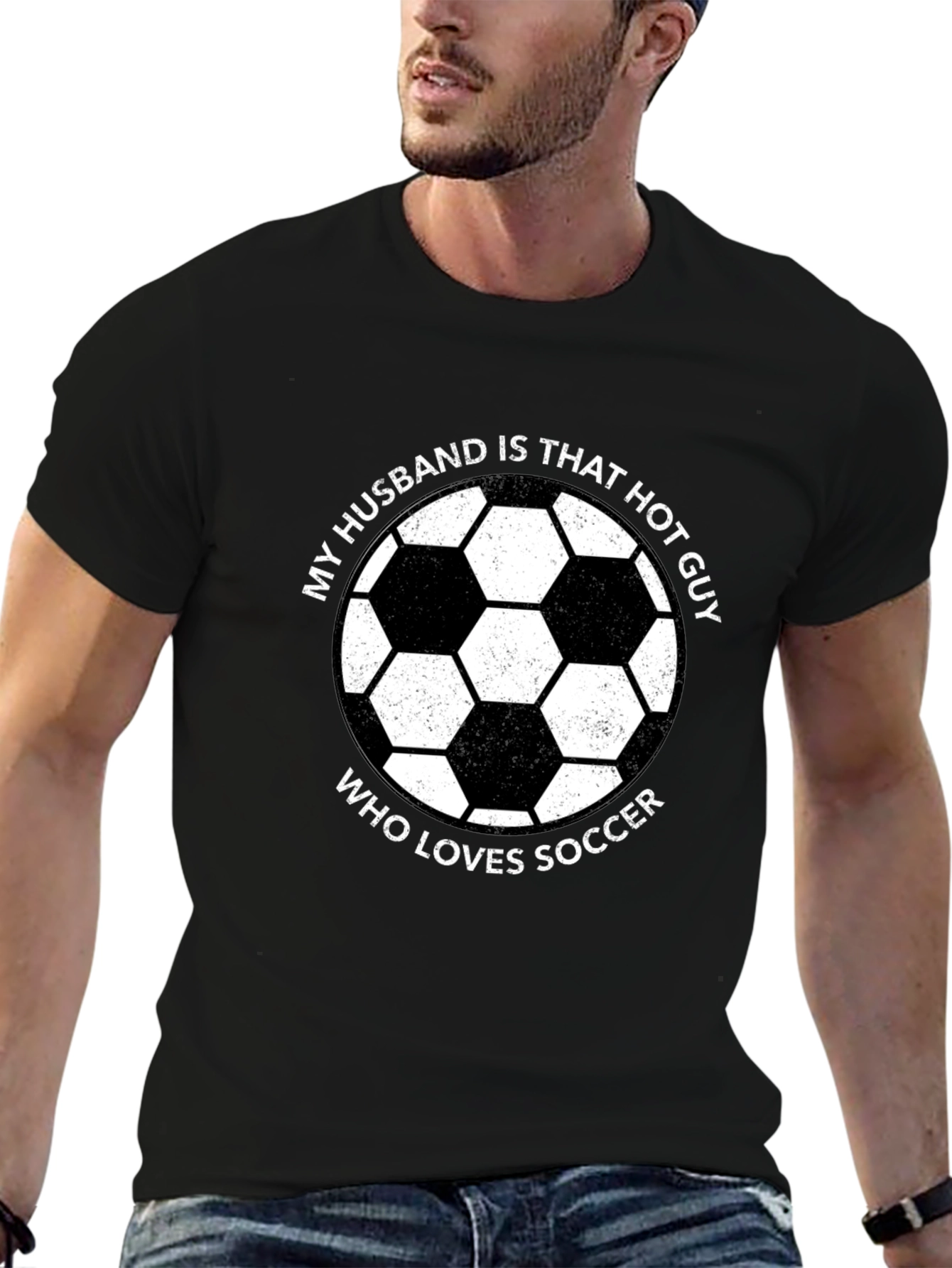Funny Soccer Husband Graphic T-Shirt