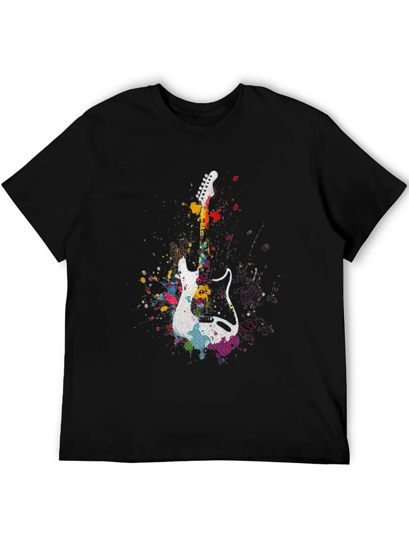 Guitar Splatter T-Shirt - Music Lover Tee