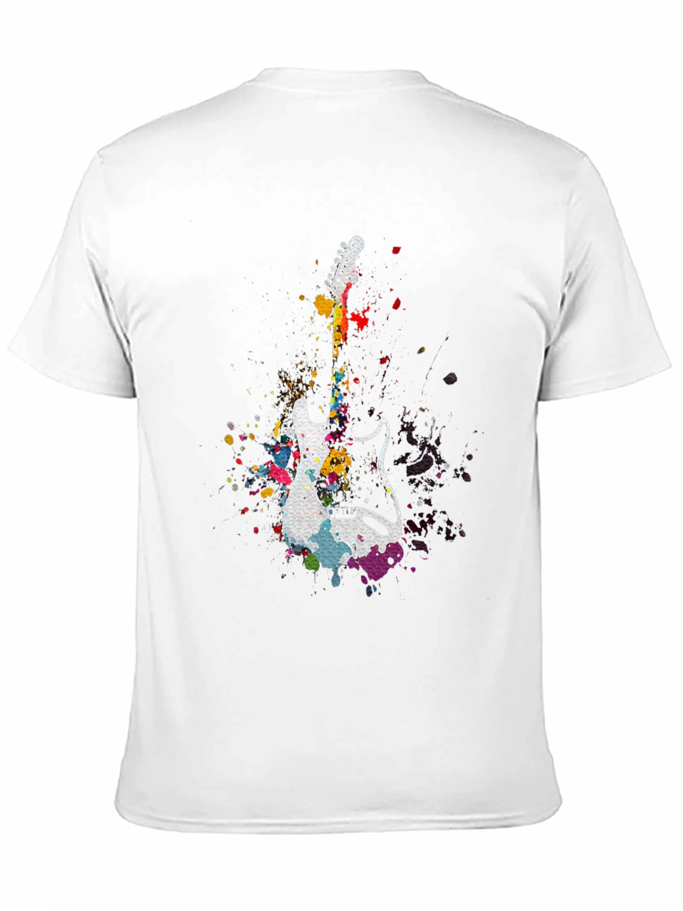 Guitar Splatter T-Shirt - Music Lover Tee