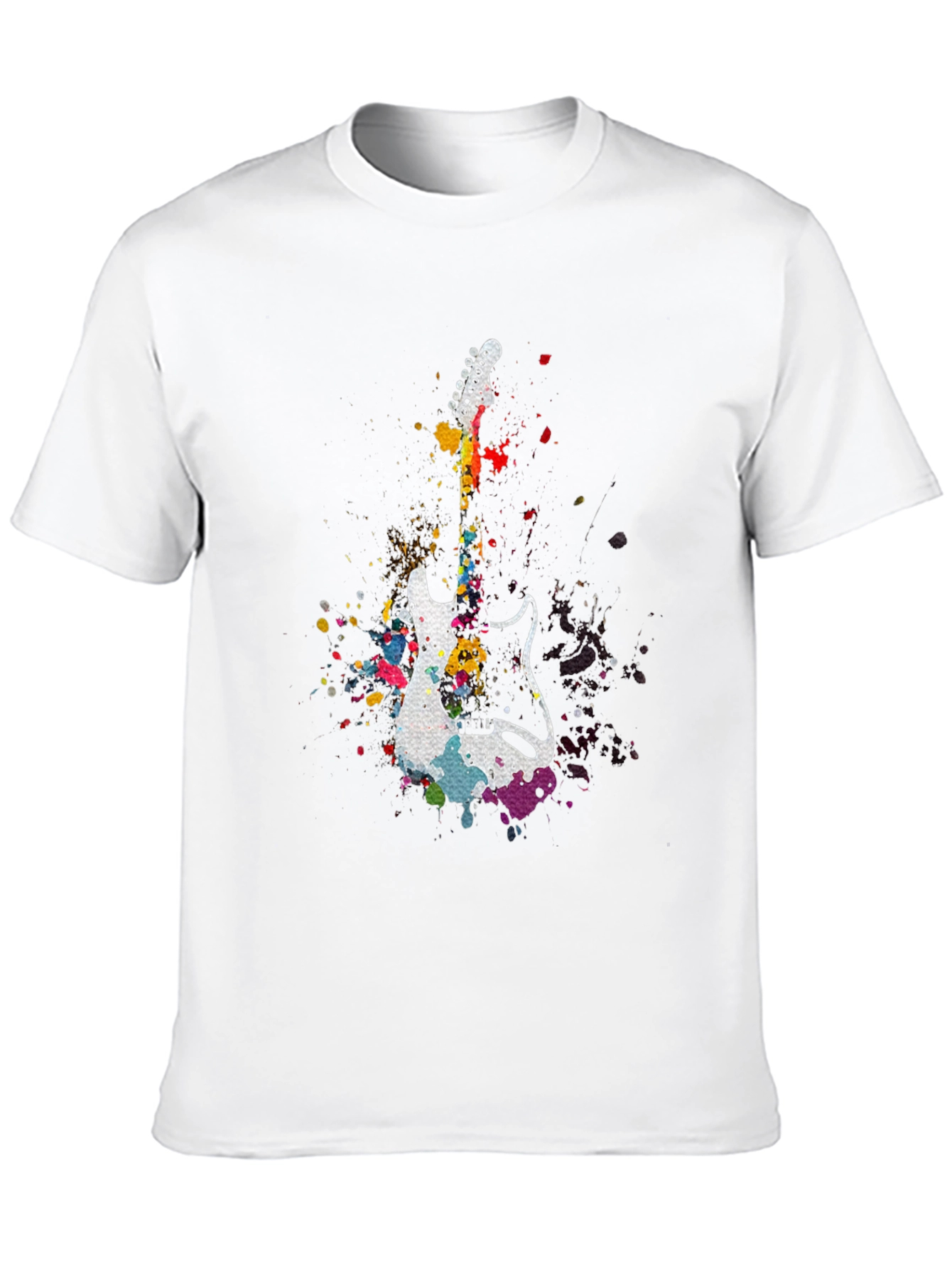 Guitar Splatter T-Shirt - Music Lover Tee
