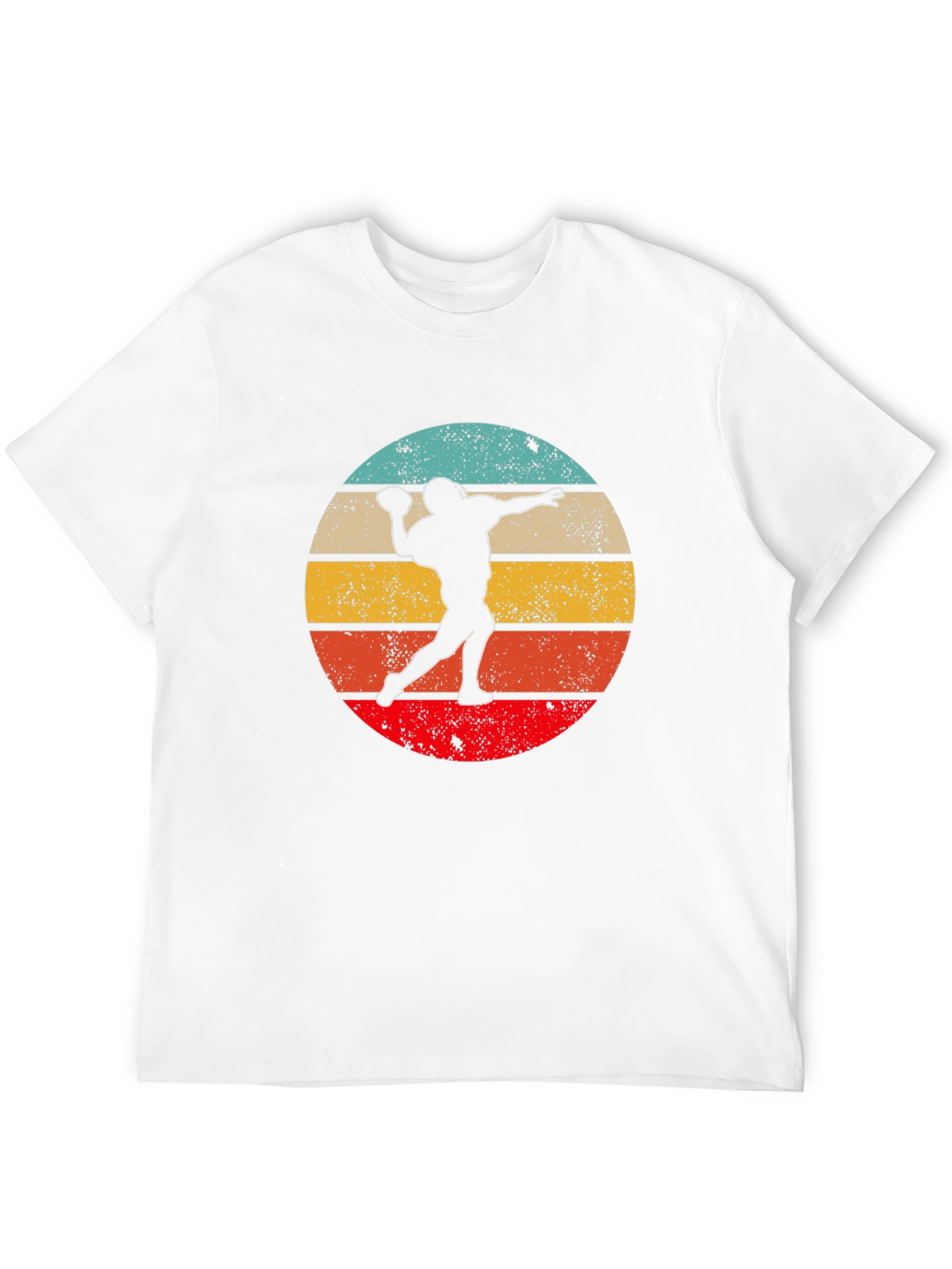 Retro Football Thrower Graphic T-Shirt