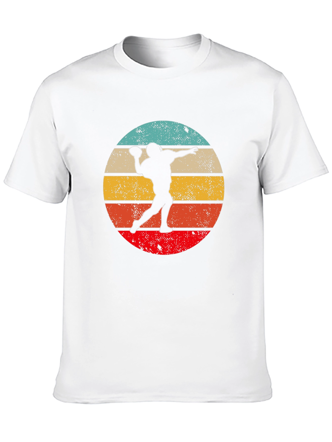 Retro Football Thrower Graphic T-Shirt