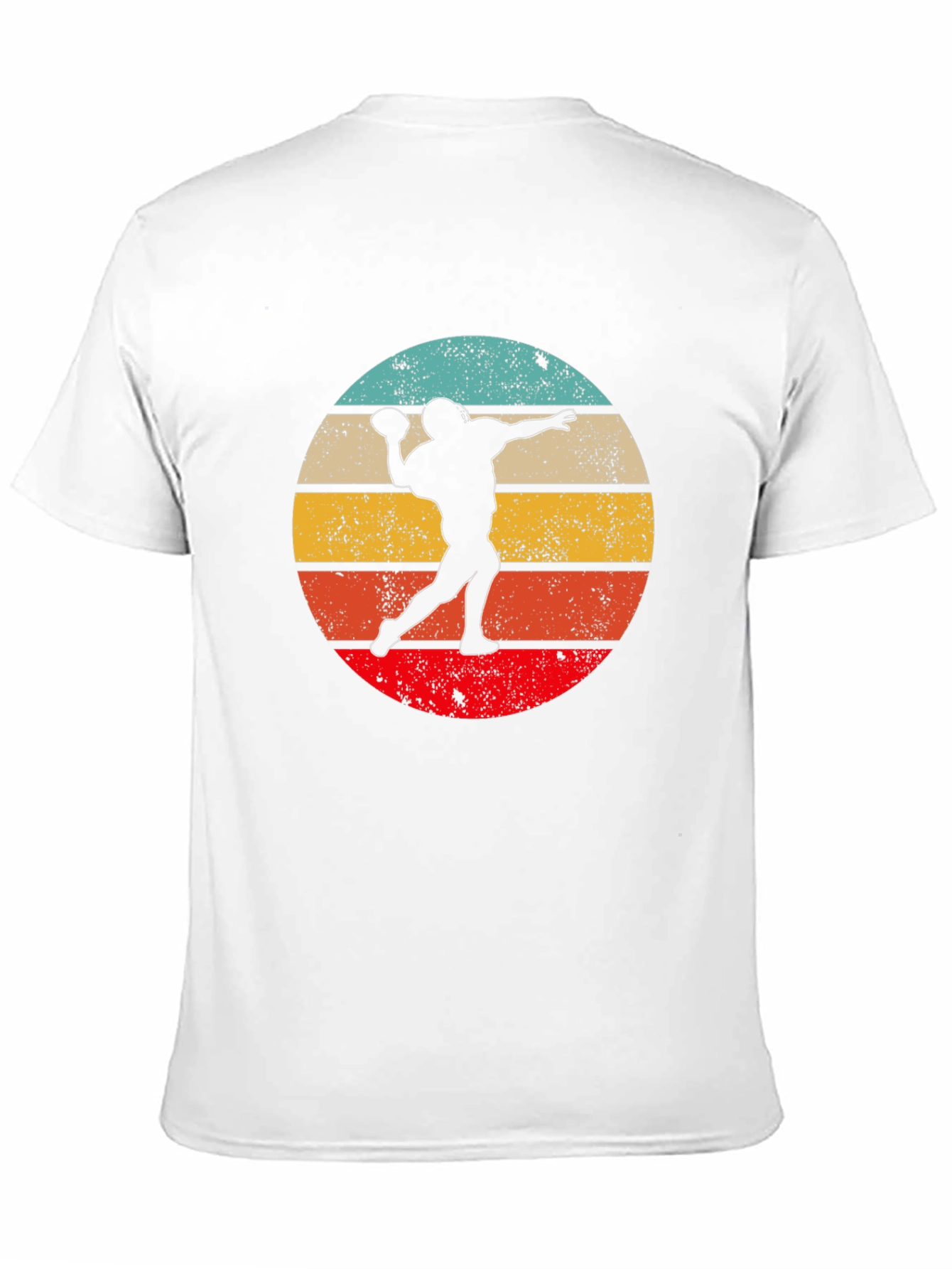 Retro Football Thrower Graphic T-Shirt