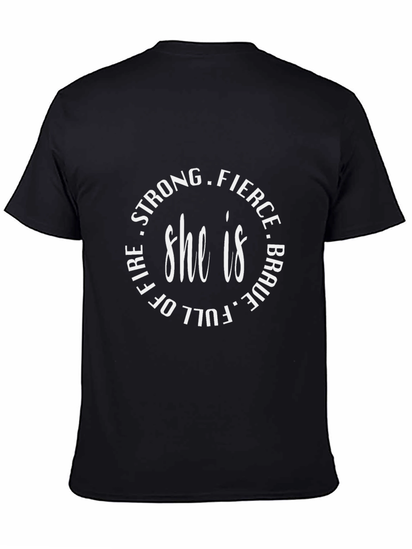 Feminist She Is Graphic Tee - Strong Fierce Brave
