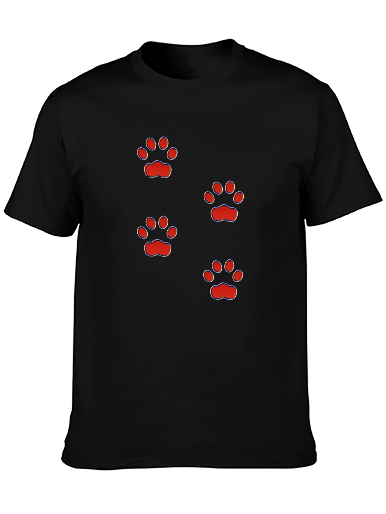 Fun Paw Print T-Shirt - Casual Style