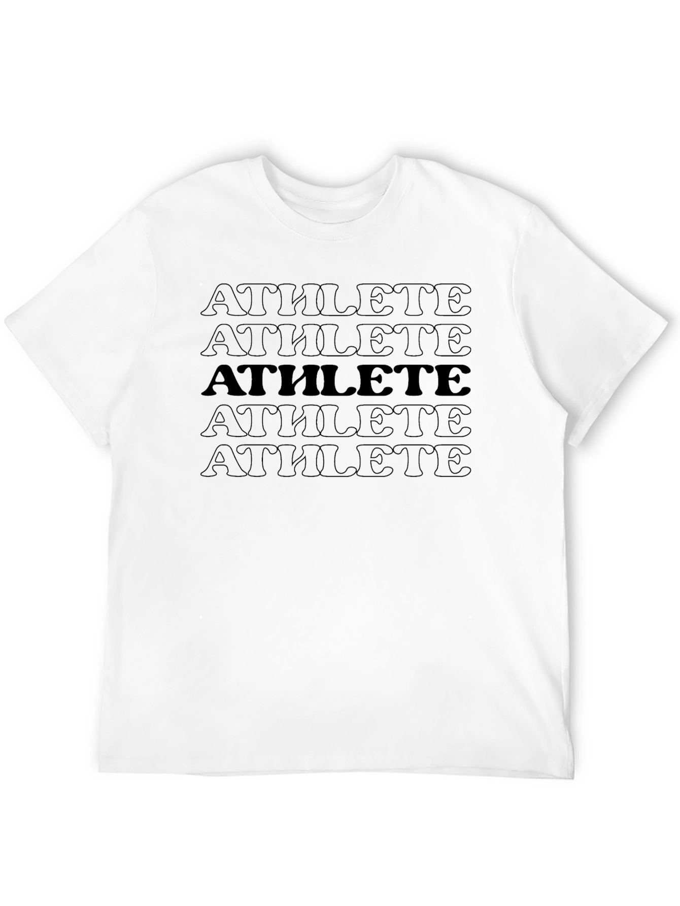 Athlete Graphic Tee - Black Trendy Athleisure Shirt