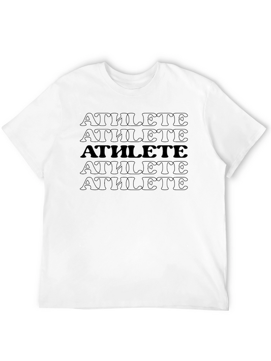 Athlete Graphic Tee - Black Trendy Athleisure Shirt