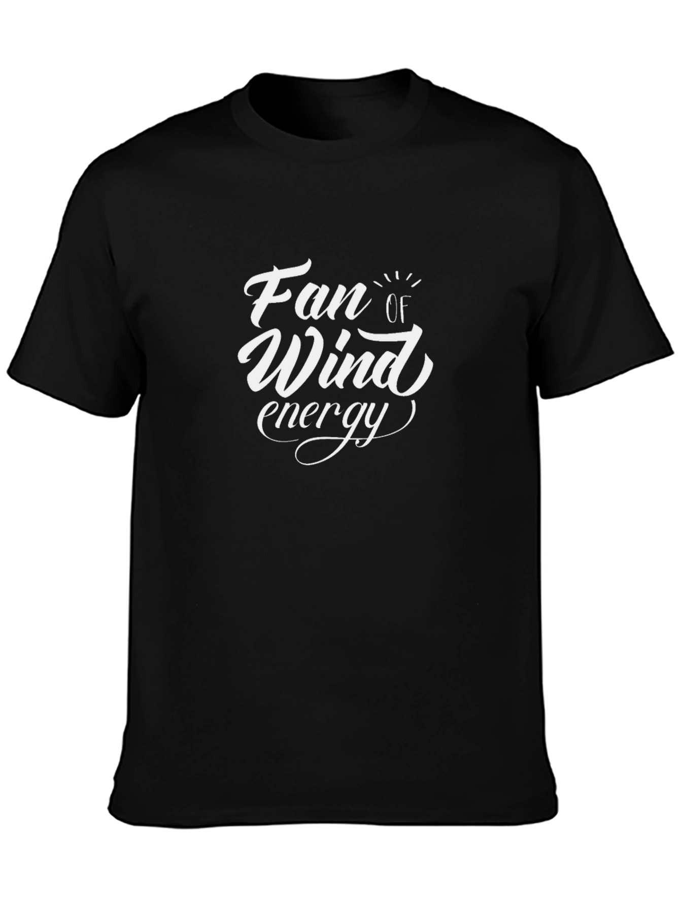 Fan of Wind Energy Black Graphic Tee