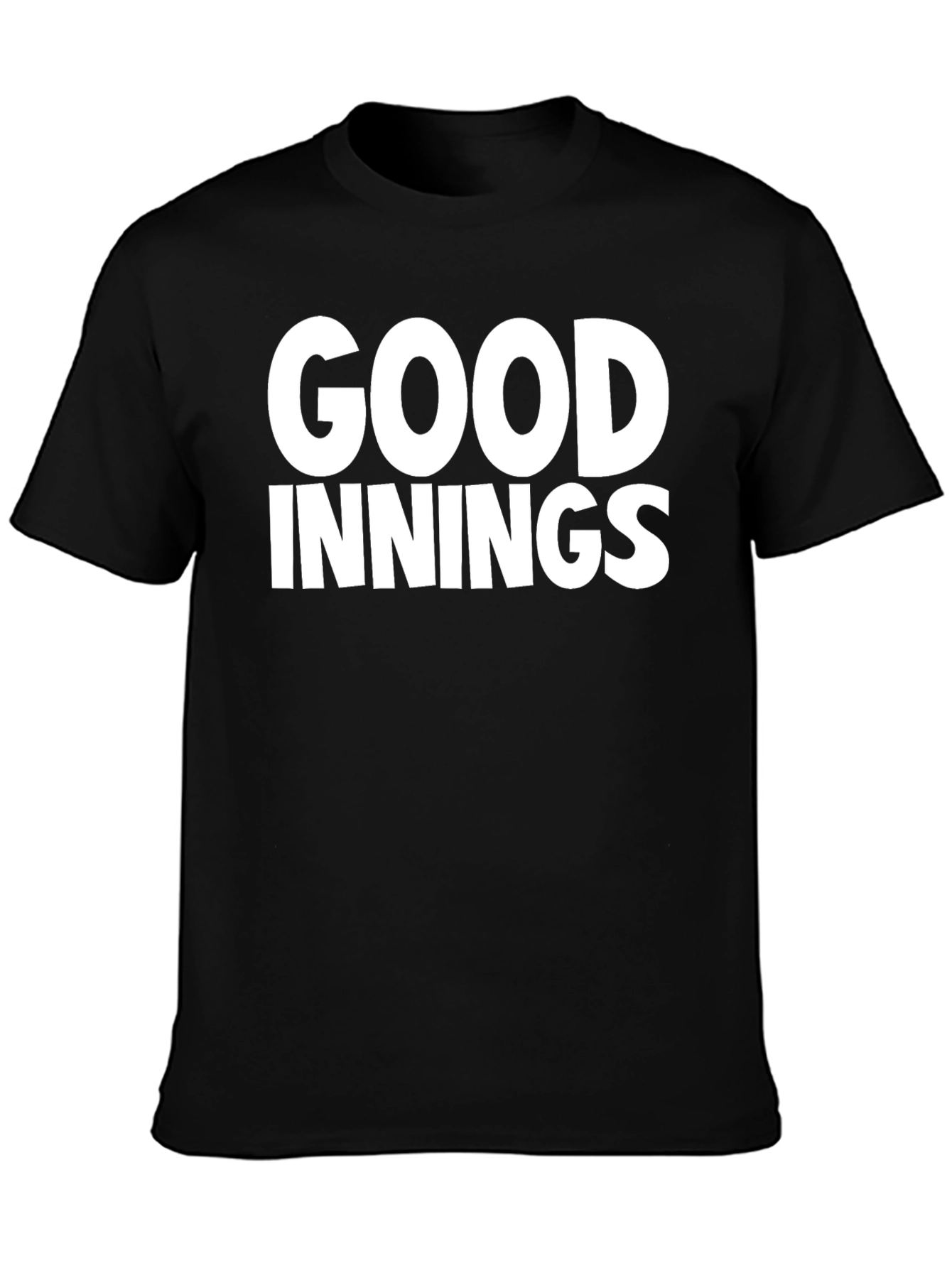 Good Innings Black Graphic T-Shirt