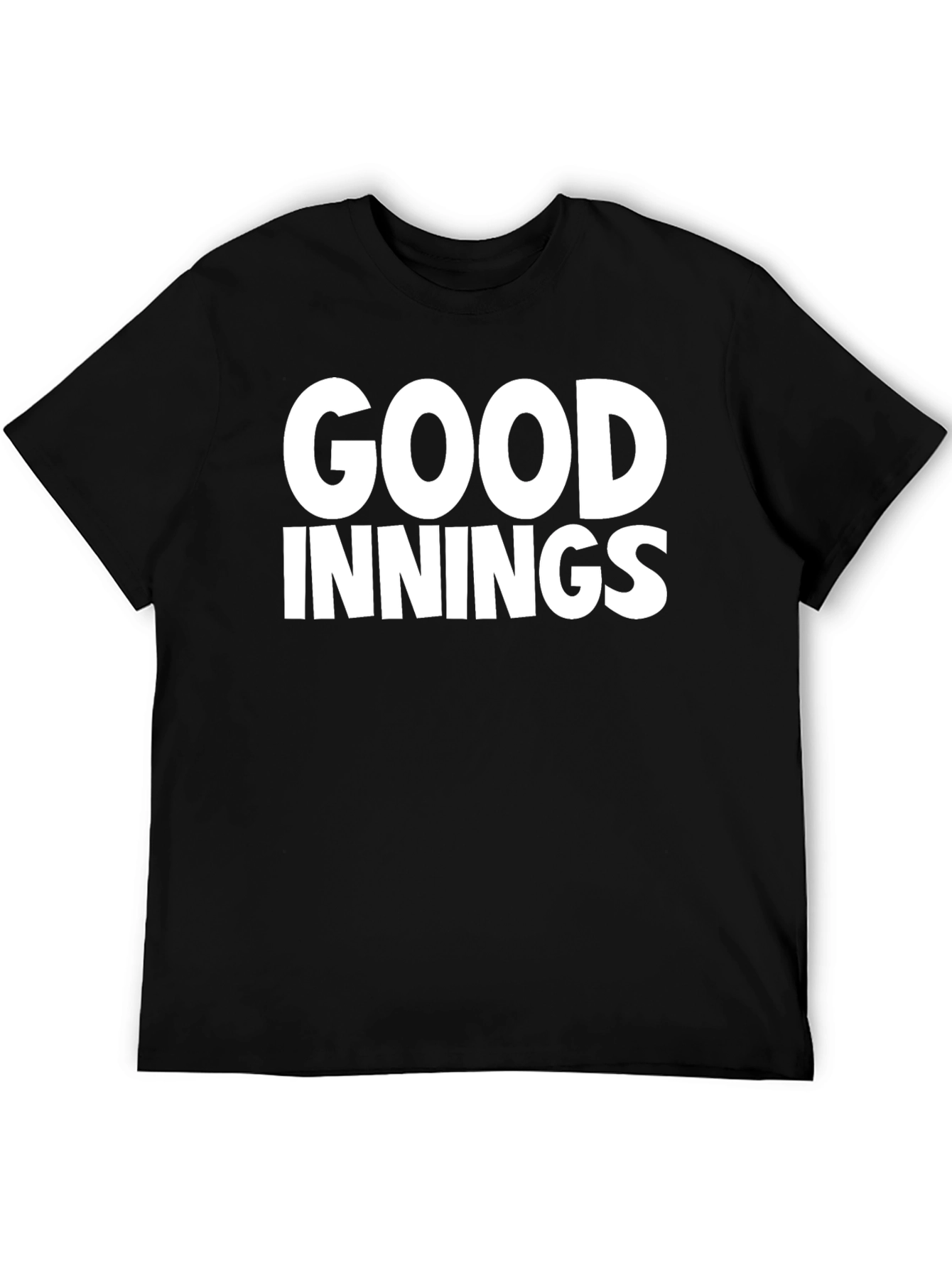 Good Innings Black Graphic T-Shirt
