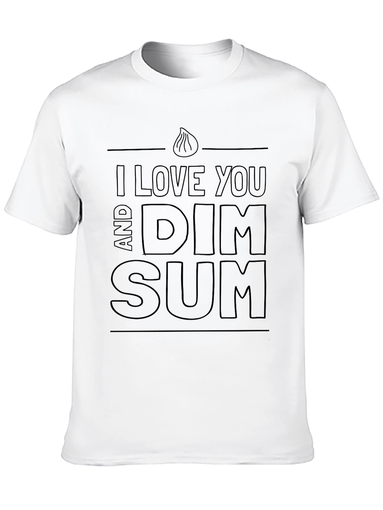 I Love You and Dim Sum Black T-Shirt
