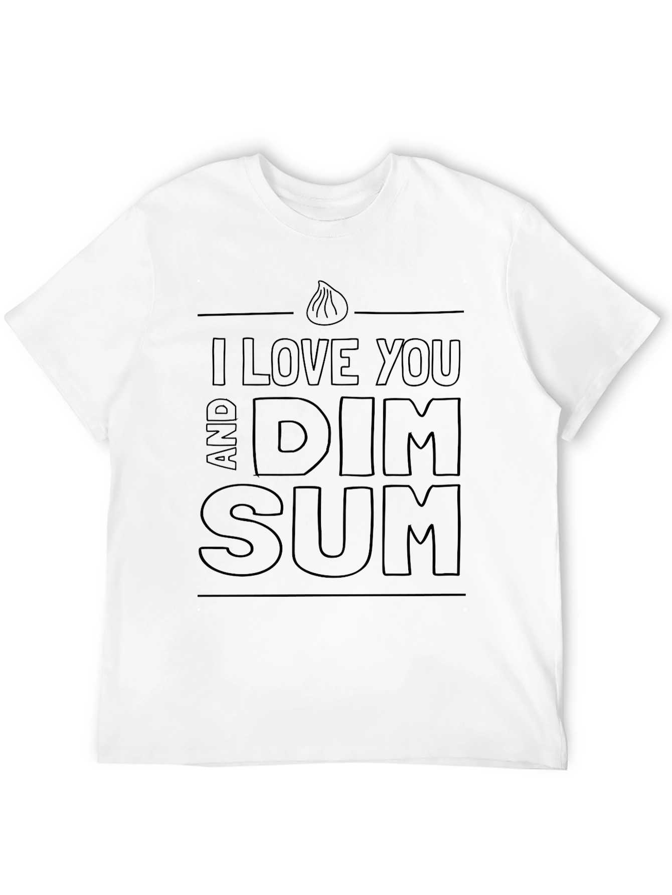 I Love You and Dim Sum Black T-Shirt