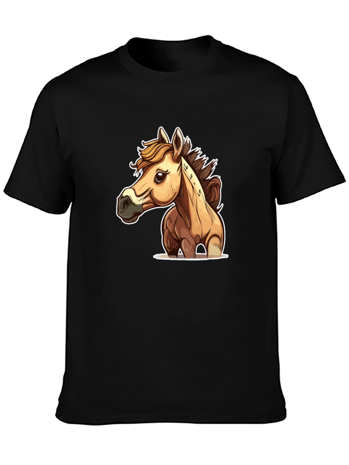 Horse Graphic Black T-Shirt