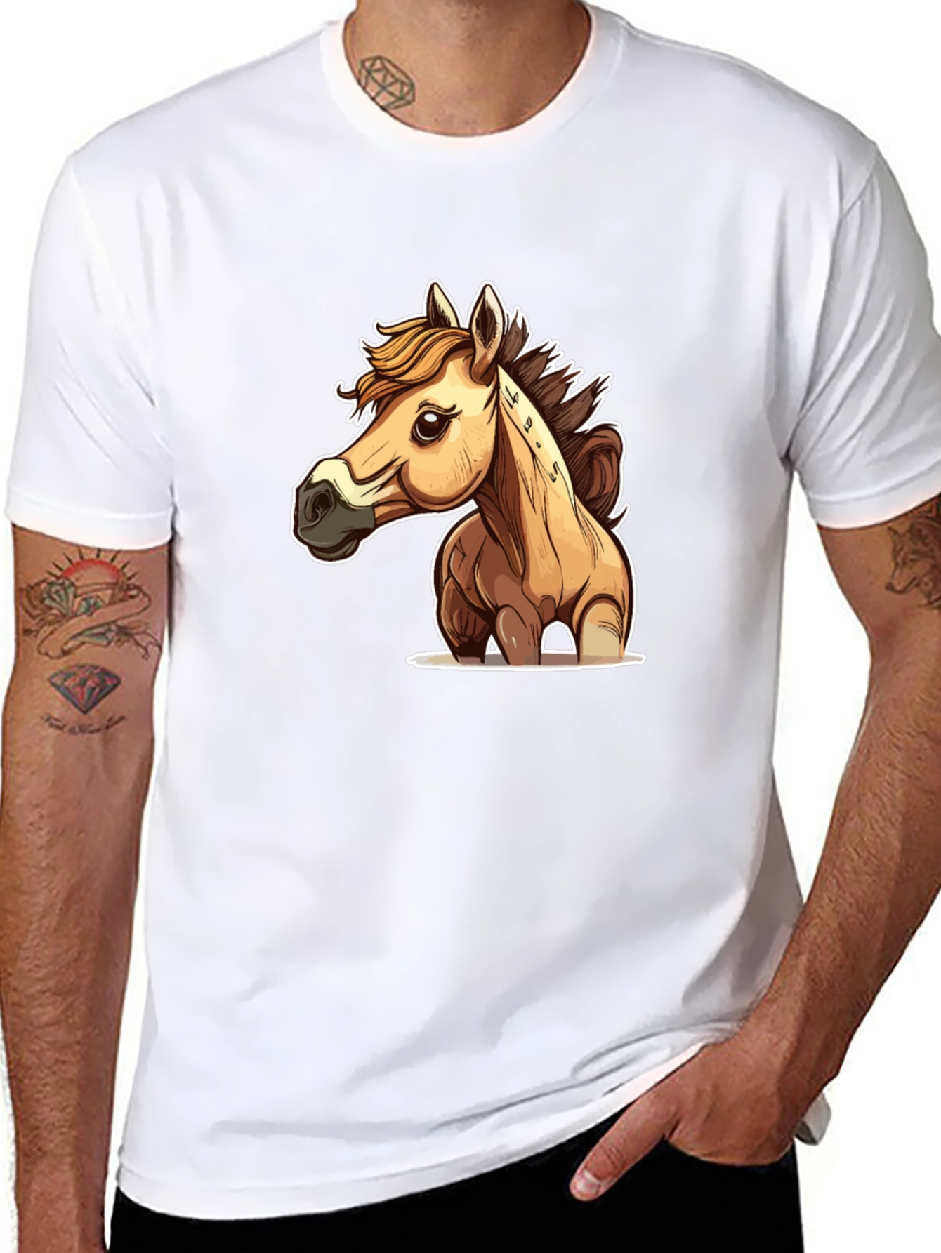 Horse Graphic Black T-Shirt