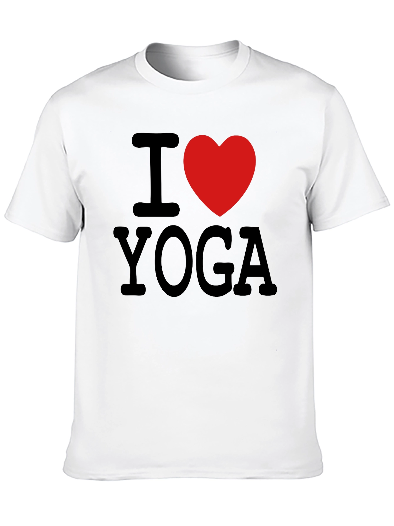 I Love Yoga T-Shirt - Black Cotton Tee