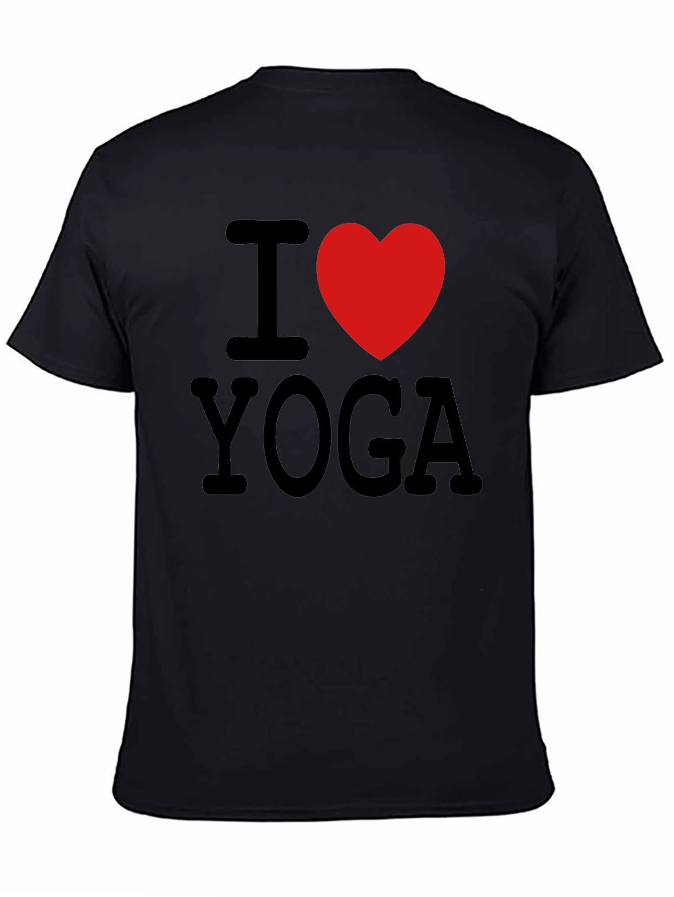 I Love Yoga T-Shirt - Black Cotton Tee