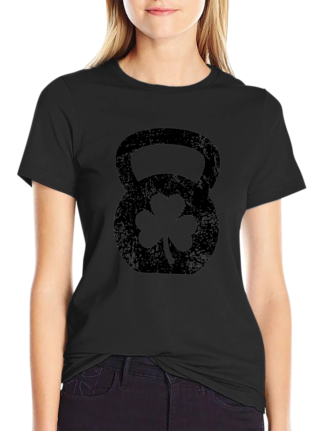 St. Patricks Day Kettlebell Black T-Shirt