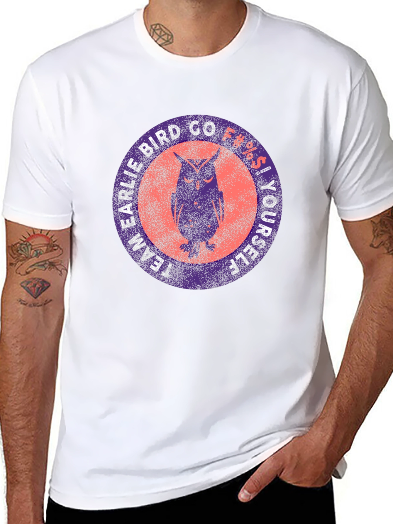 Team Earlie Bird Go F#%$ Yourself Black T-Shirt