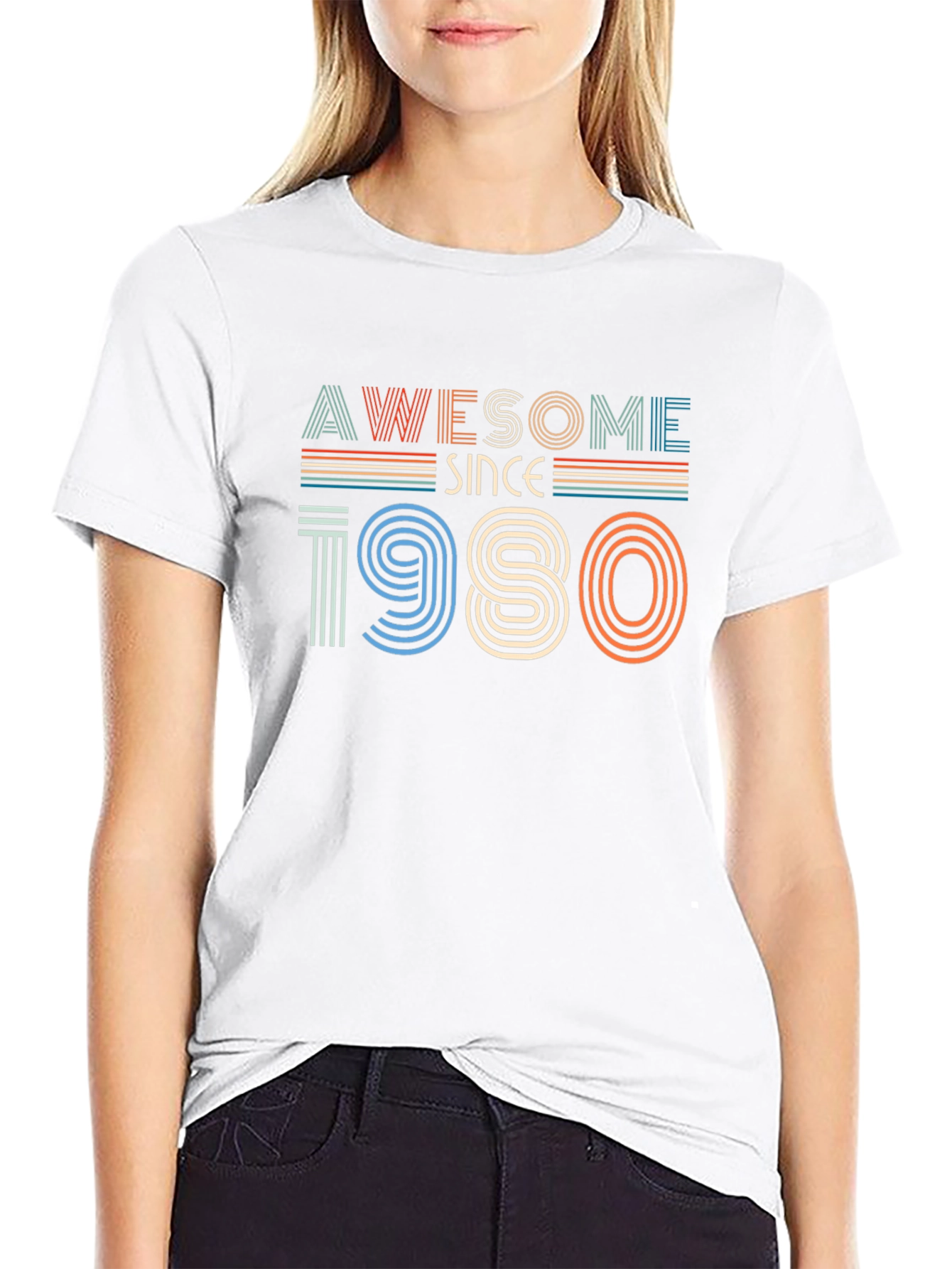 Awesome Since 1980 Graphic Tee - Birthday Gift