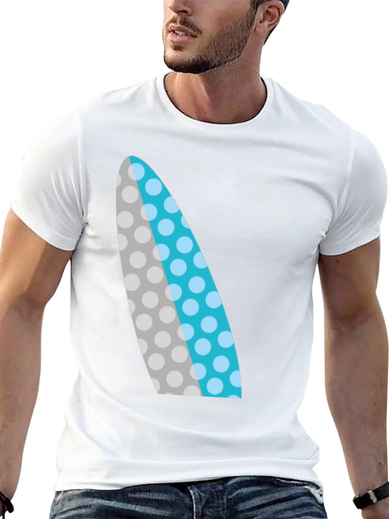 Surfboard Graphic Black T-Shirt
