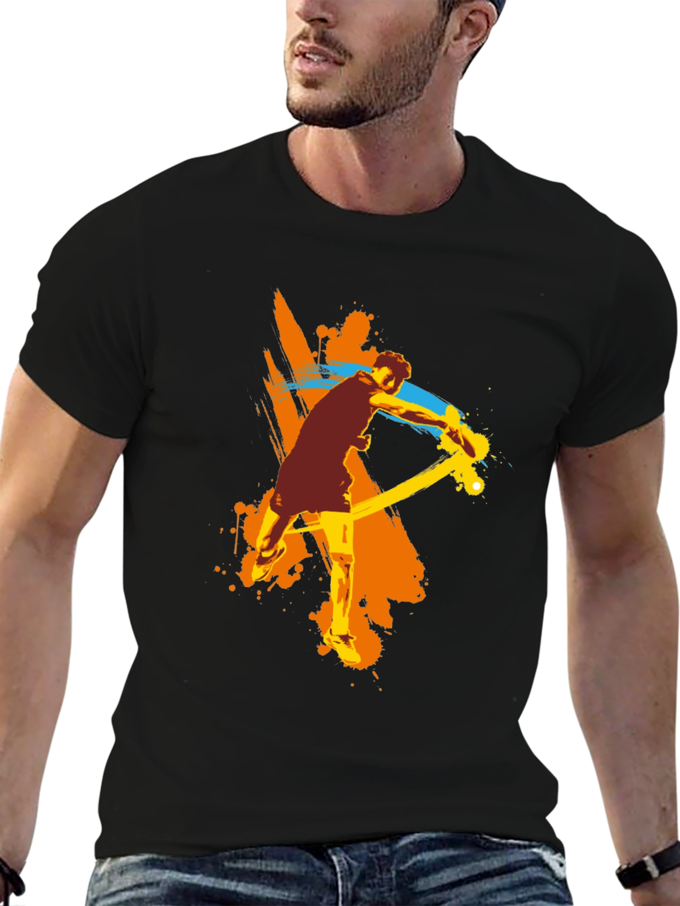 Tennis Player Graphic T-Shirt