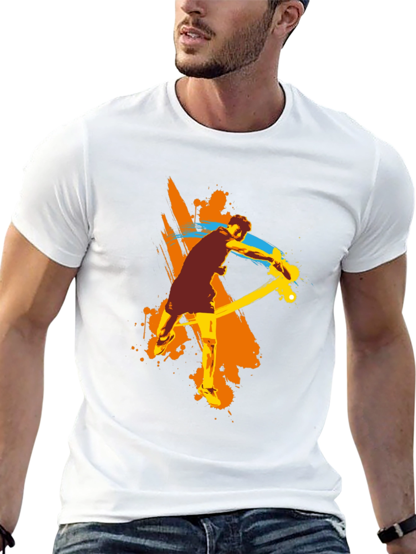 Tennis Player Graphic T-Shirt