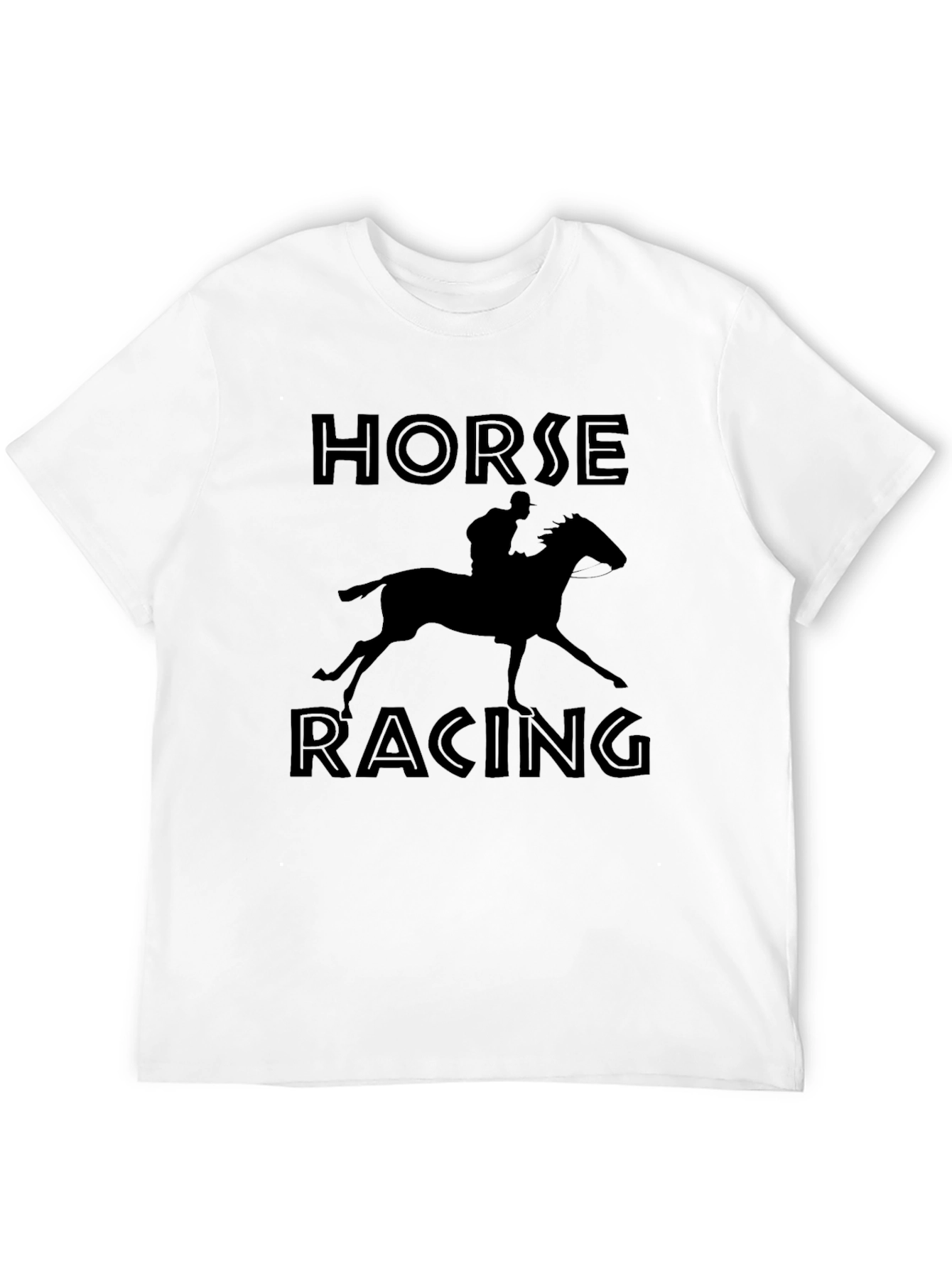 Horse Racing Silhouette Graphic T-Shirt - Unisex