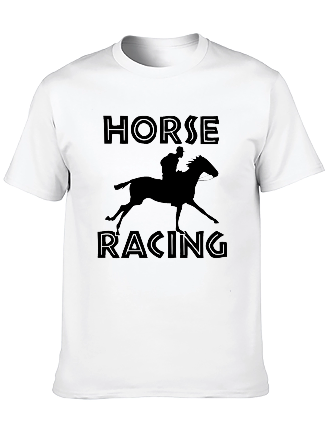 Horse Racing Silhouette Graphic T-Shirt - Unisex