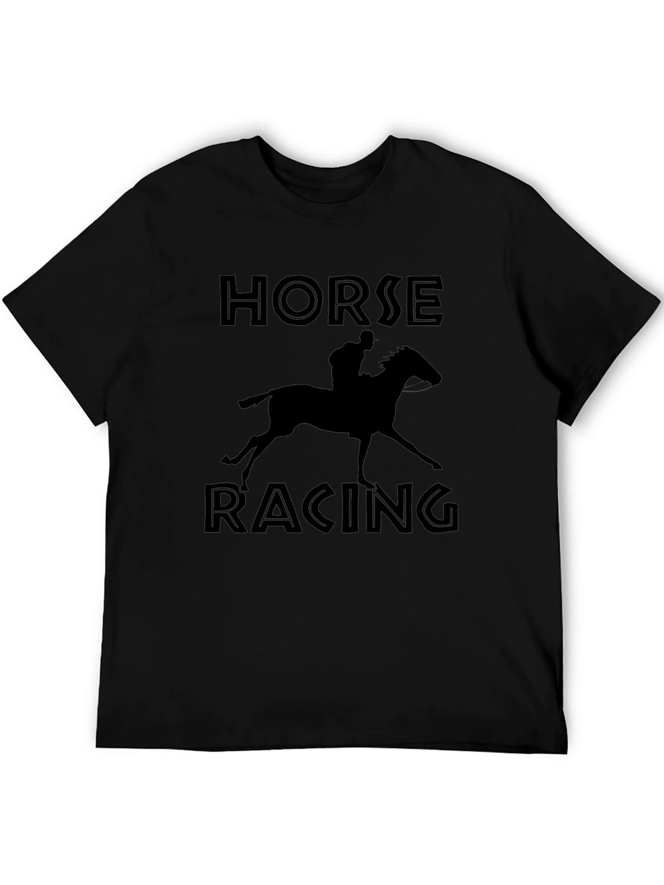 Horse Racing Silhouette Graphic T-Shirt - Unisex