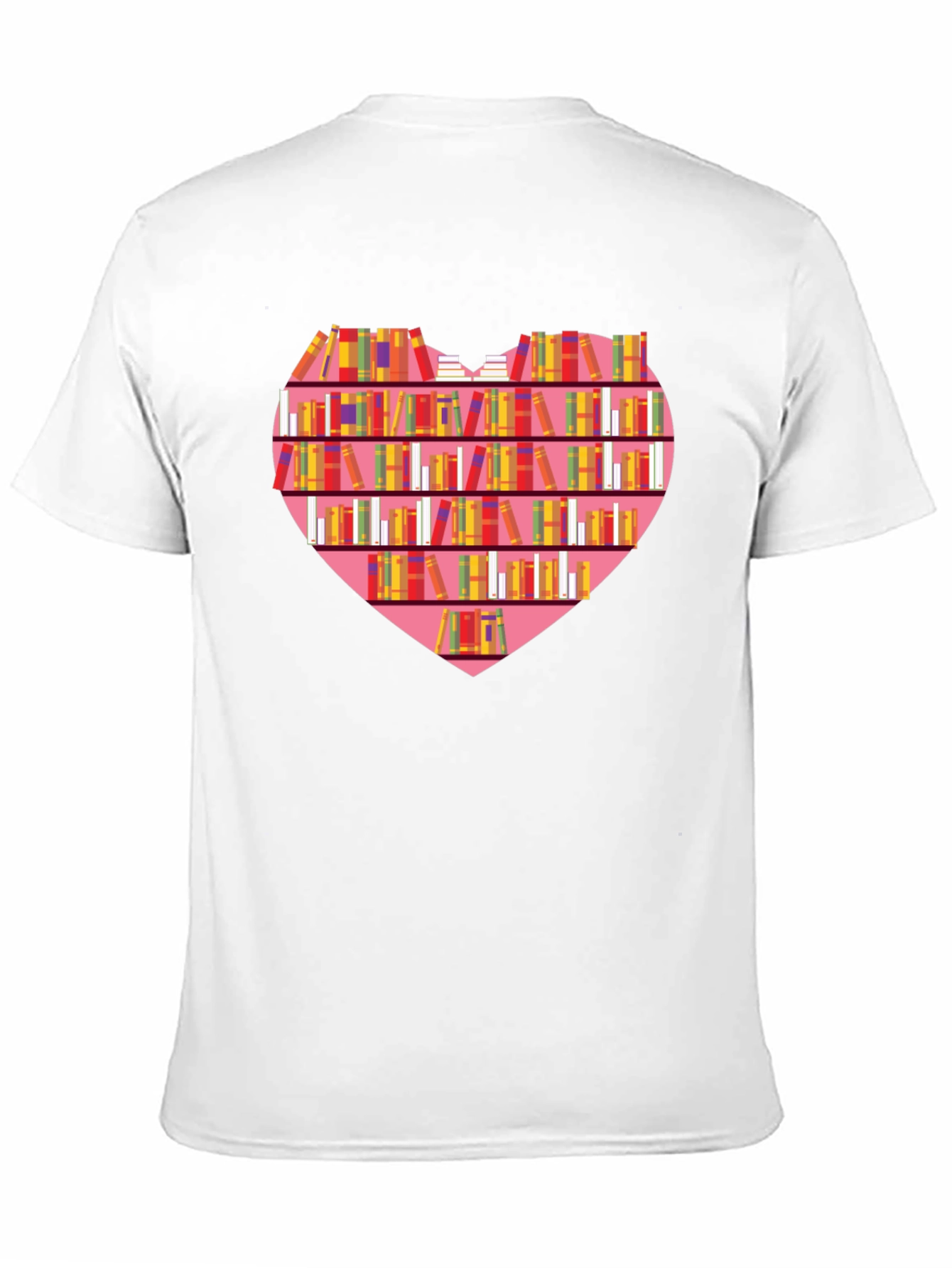 Heart Bookshelf Graphic T-Shirt