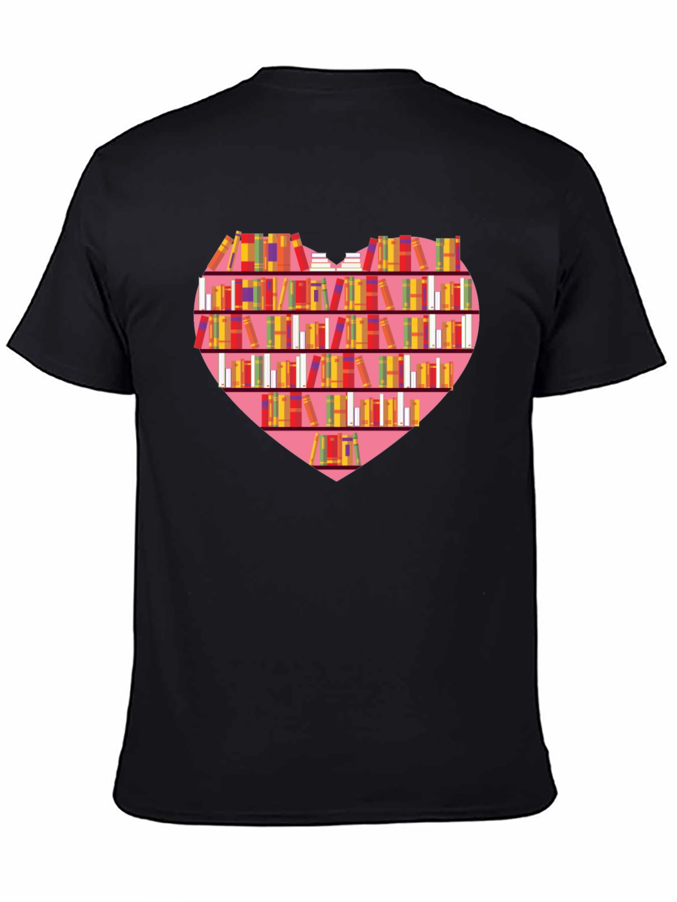 Heart Bookshelf Graphic T-Shirt