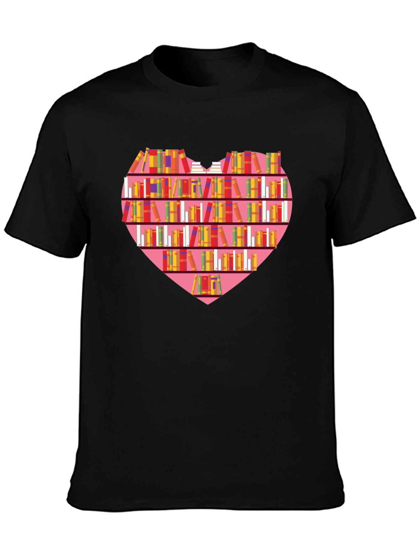 Heart Bookshelf Graphic T-Shirt
