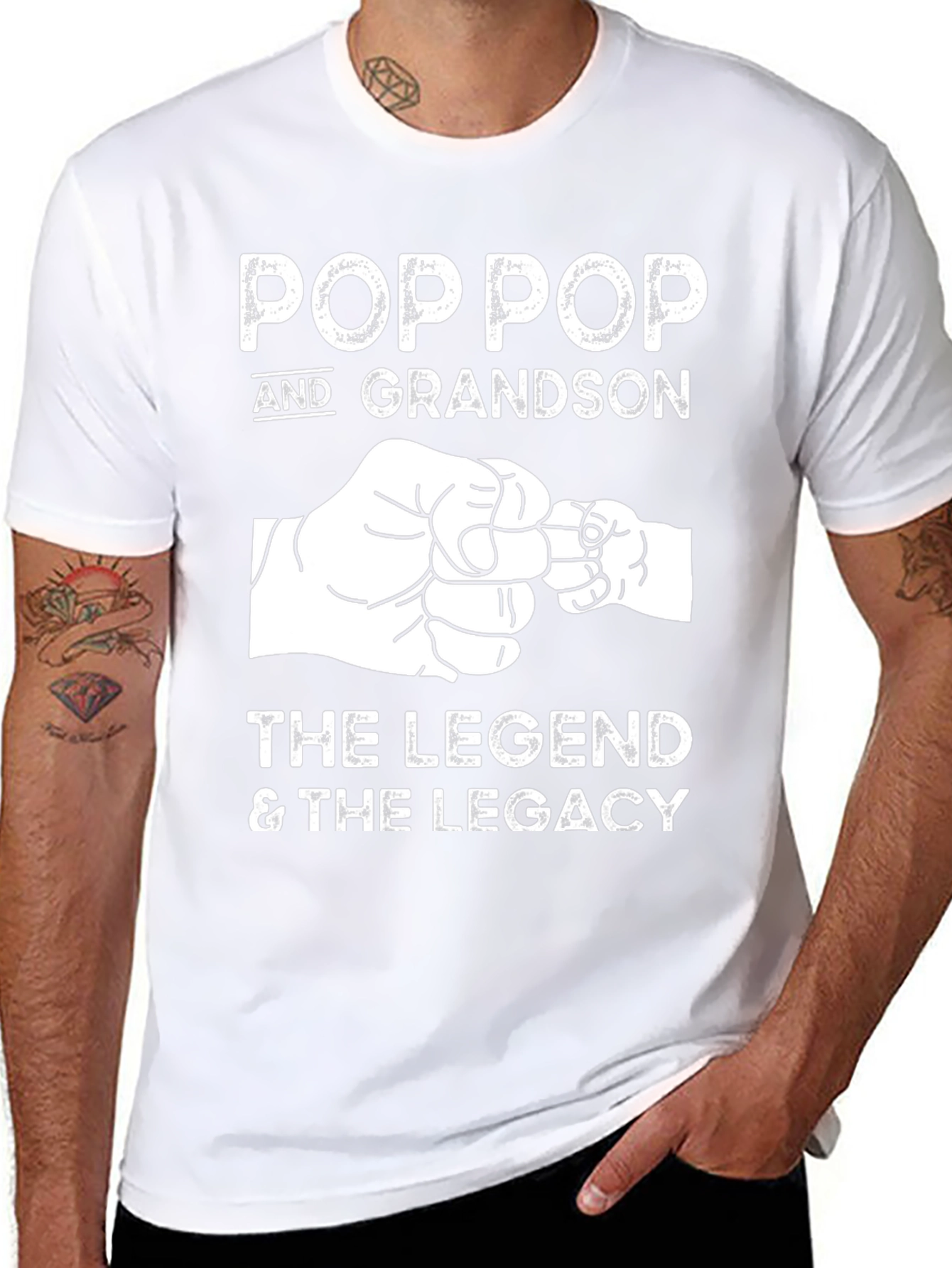 Pop Pop & Grandson Legend Legacy Black T-Shirt