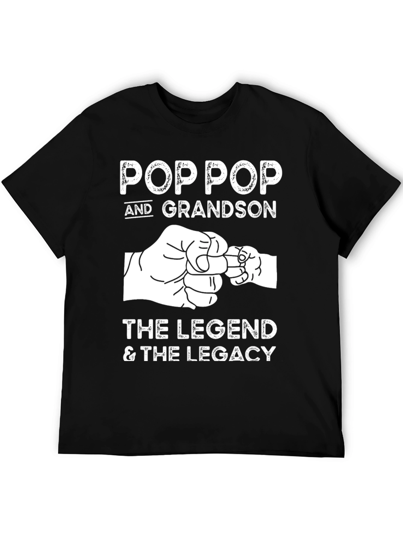 Pop Pop & Grandson Legend Legacy Black T-Shirt