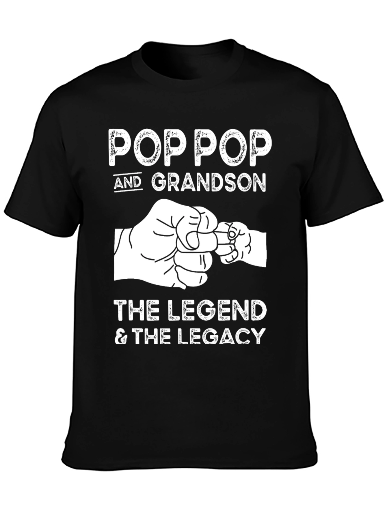 Pop Pop & Grandson Legend Legacy Black T-Shirt