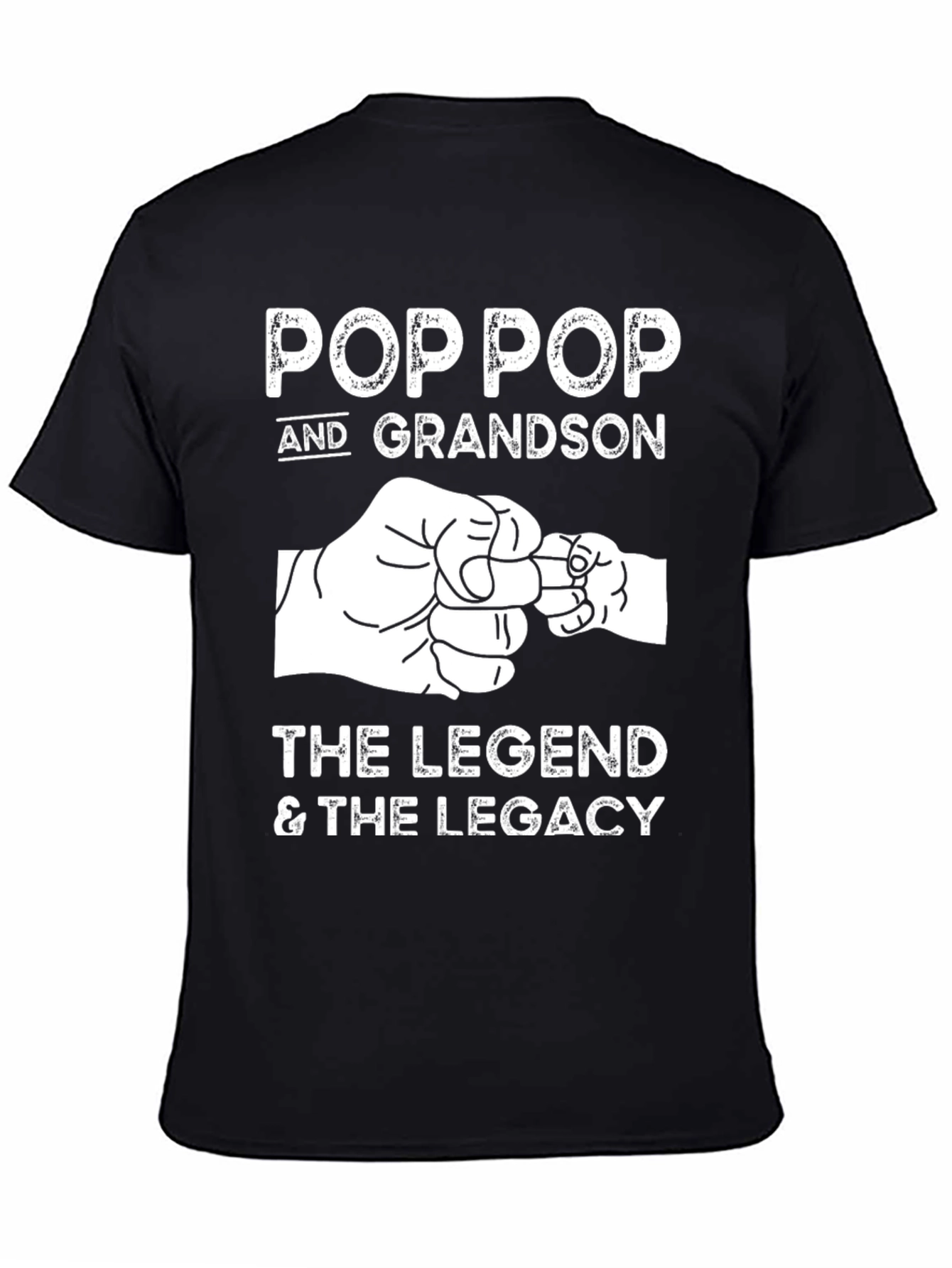 Pop Pop & Grandson Legend Legacy Black T-Shirt