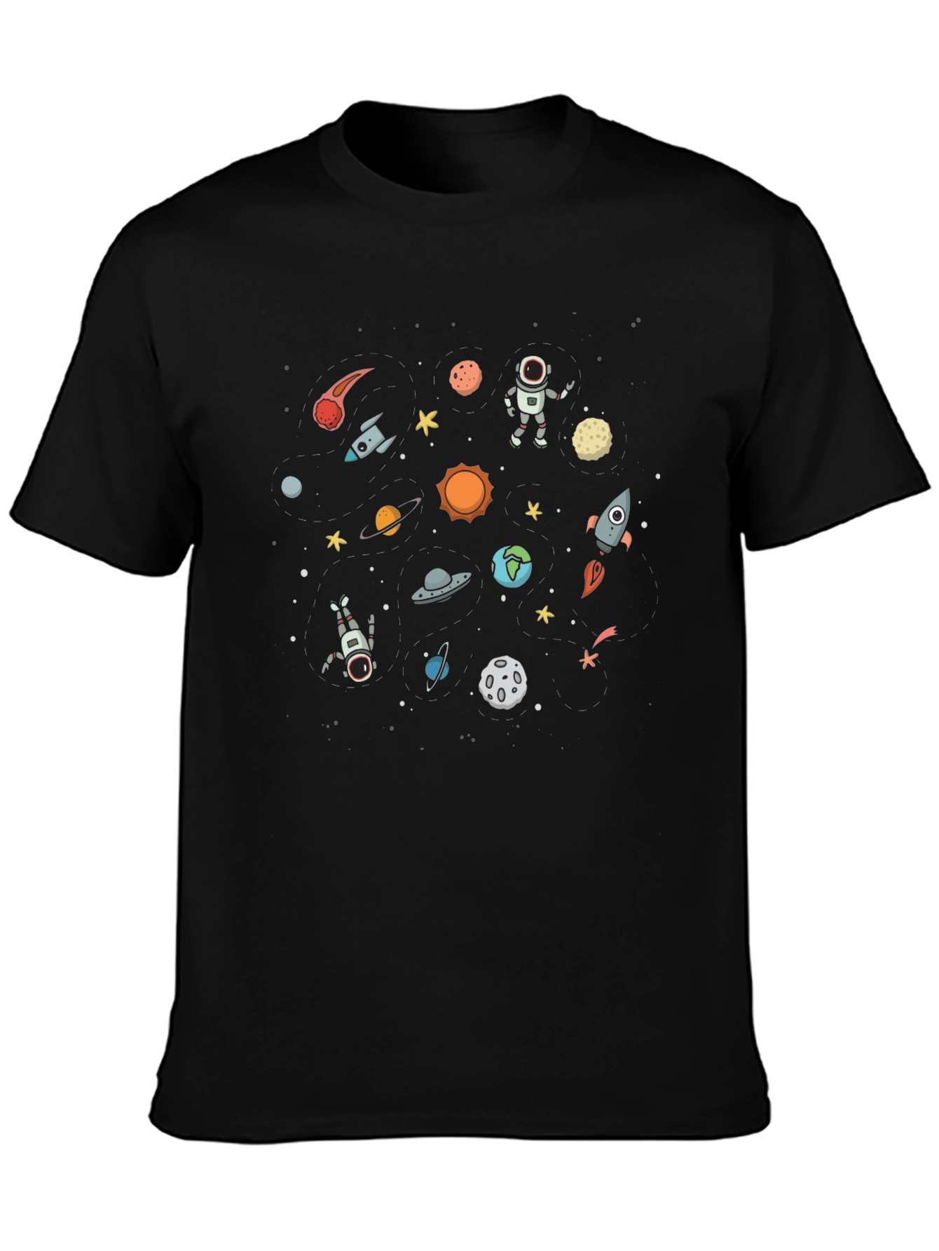Space Graphic Black T-Shirt