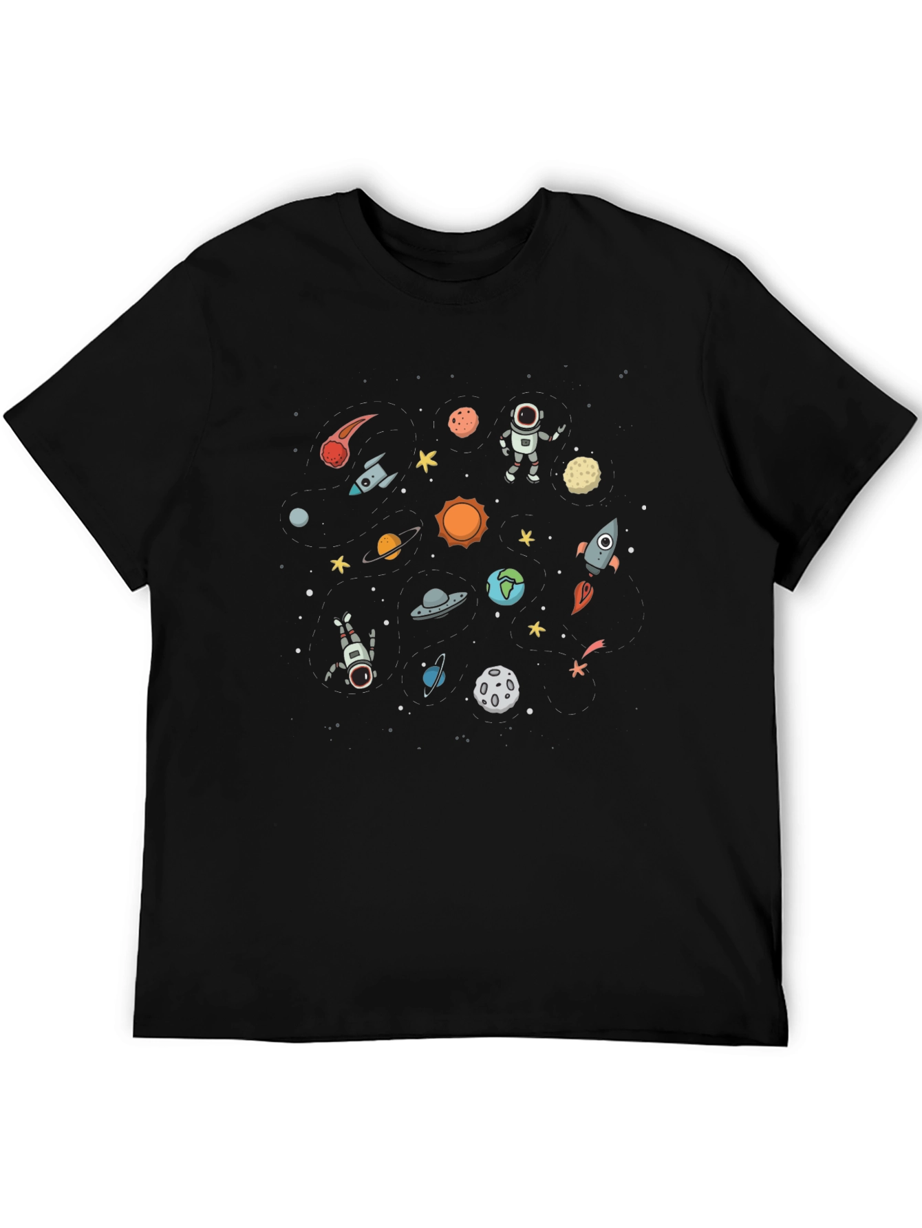 Space Graphic Black T-Shirt
