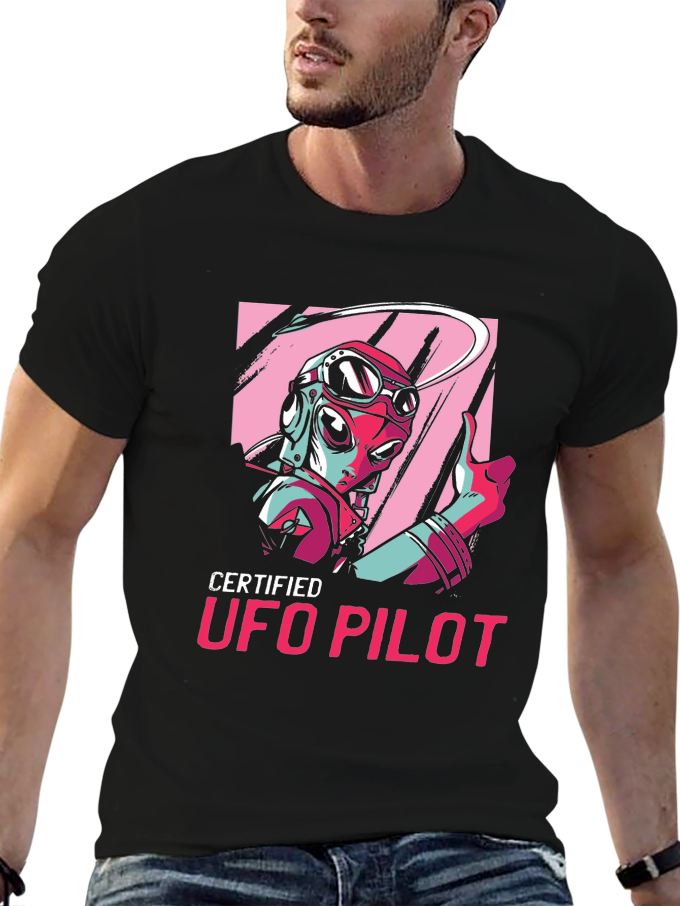 Certified UFO Pilot Graphic T-Shirt