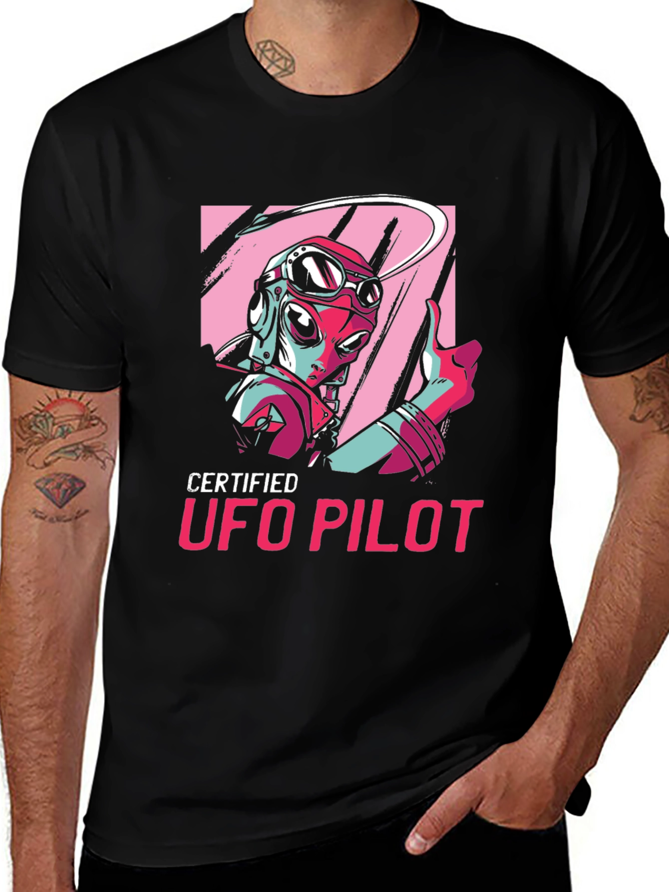 Certified UFO Pilot Graphic T-Shirt