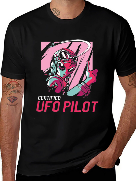 Certified UFO Pilot Graphic T-Shirt