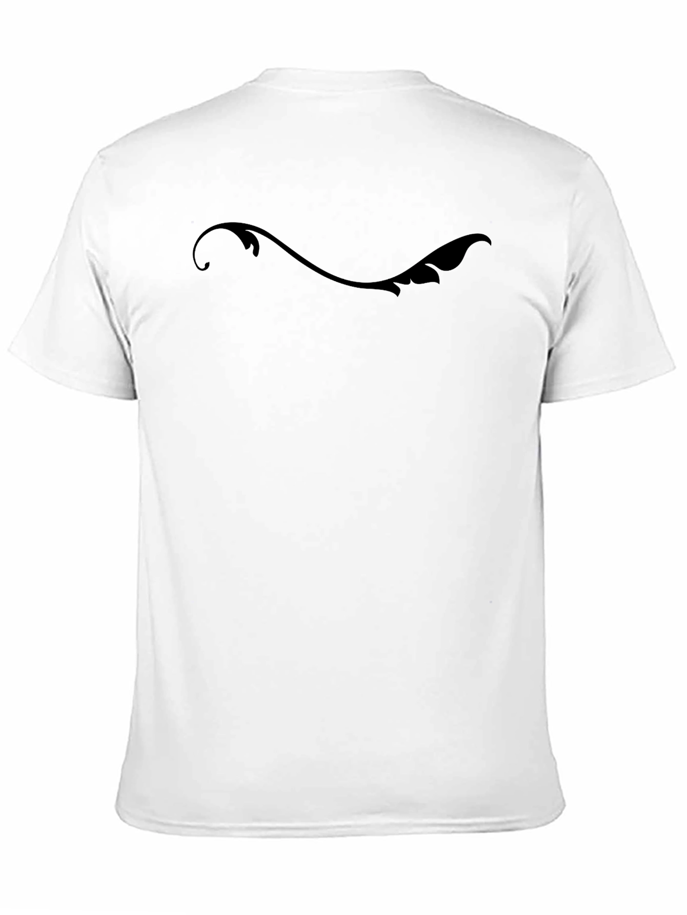 Stylish Black T-Shirt with Swirl Design