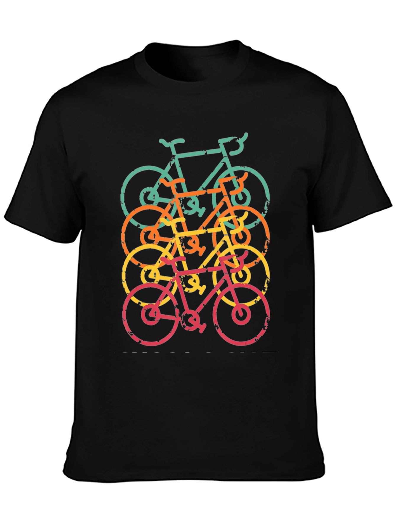 Retro Bicycle Stack Graphic T-Shirt